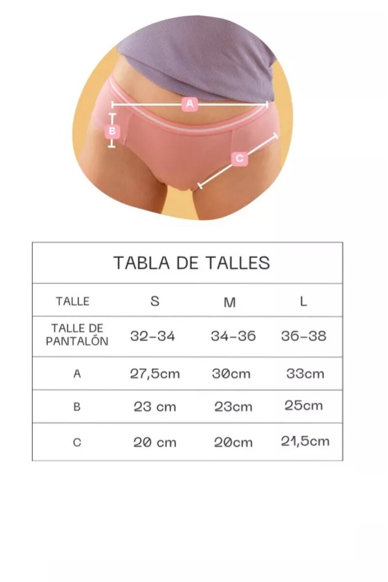 Bombachas absorbentes reutilizables Lila