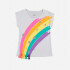 T-shirt de niña arcoiris BLANCO
