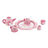 Juego de Té Rosa en Madera Viga Juego de Té Rosa en Madera Viga