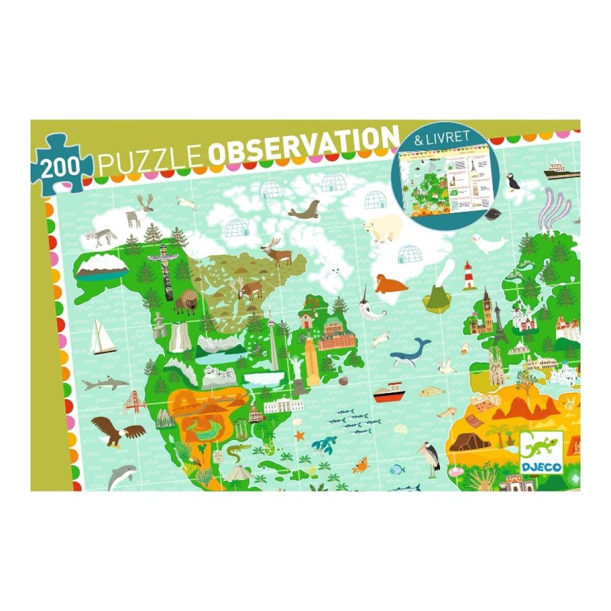 Puzzle Observación Vuelta al Mundo Djeco 