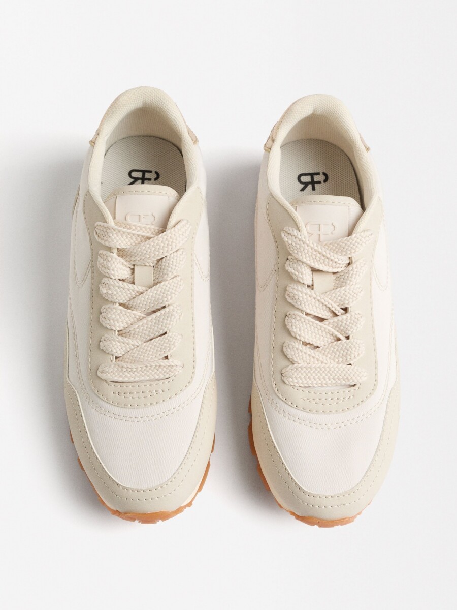 Zapatillas Combinadas De Nylon blanco