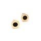 Caravanas En Oro 18K Y Onix Caravanas En Oro 18K Y Onix