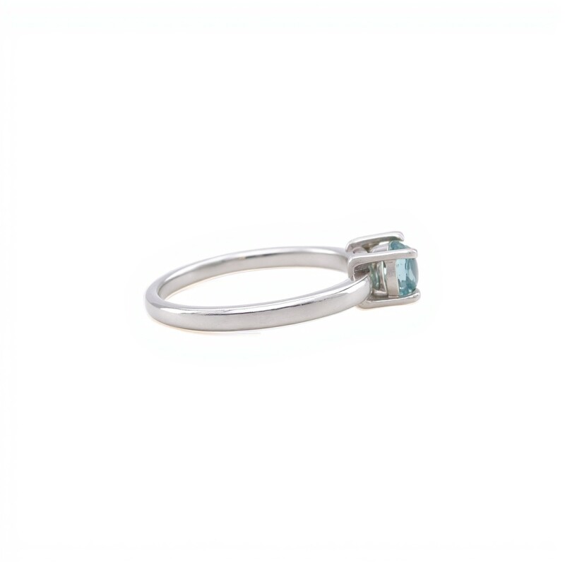 Anillo Solitario-Plata rodinada-Piedra Topacio azul-AN2012 conpiedra