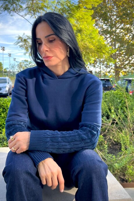 Buzo con capucha Regina Azul