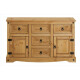 Mueble Estilo Mexicano 2 Puertas 5 Cajones Color CERA NATURAL Mueble Estilo Mexicano 2 Puertas 5 Cajones Color CERA NATURAL