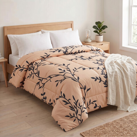Acolchado 2 Plazas Doble Faz Microfibra Térmico 195 x 230cm - Beige Laurel Acolchado 2 Plazas Doble Faz Microfibra Térmico 195 x 230cm - Beige Laurel