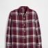 V-LS FLANNEL TUSCAN RED