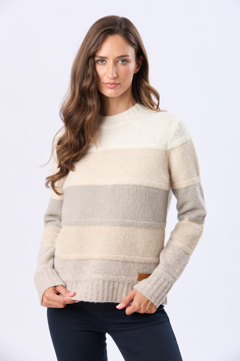 BUZO TEJIDO RAYADO - Verde 