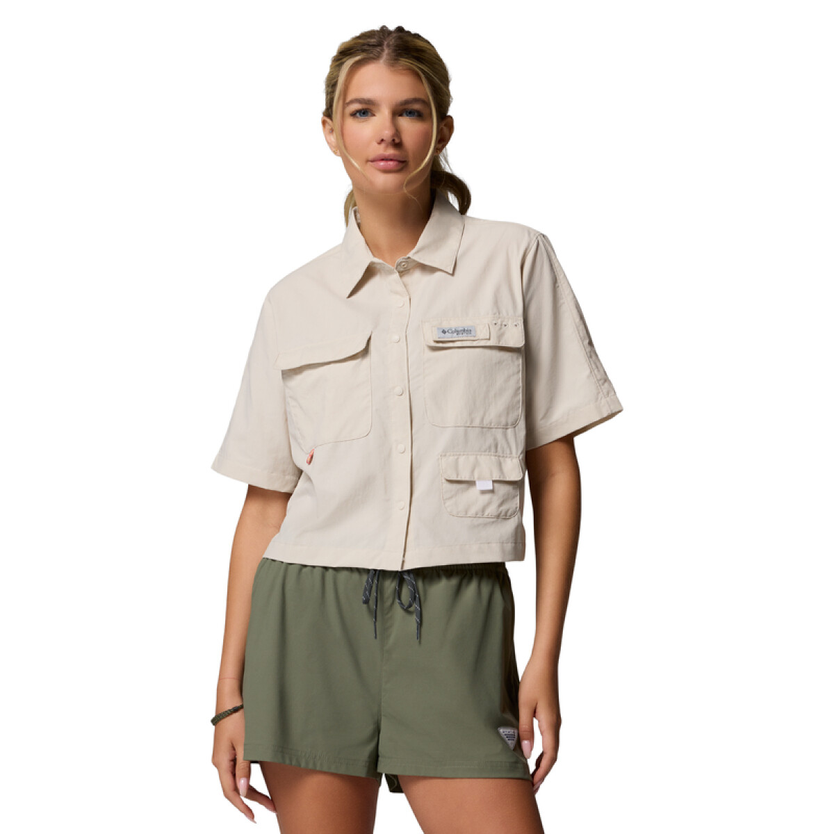 Camisa PFG Open Water Mujer - DARK STONE 