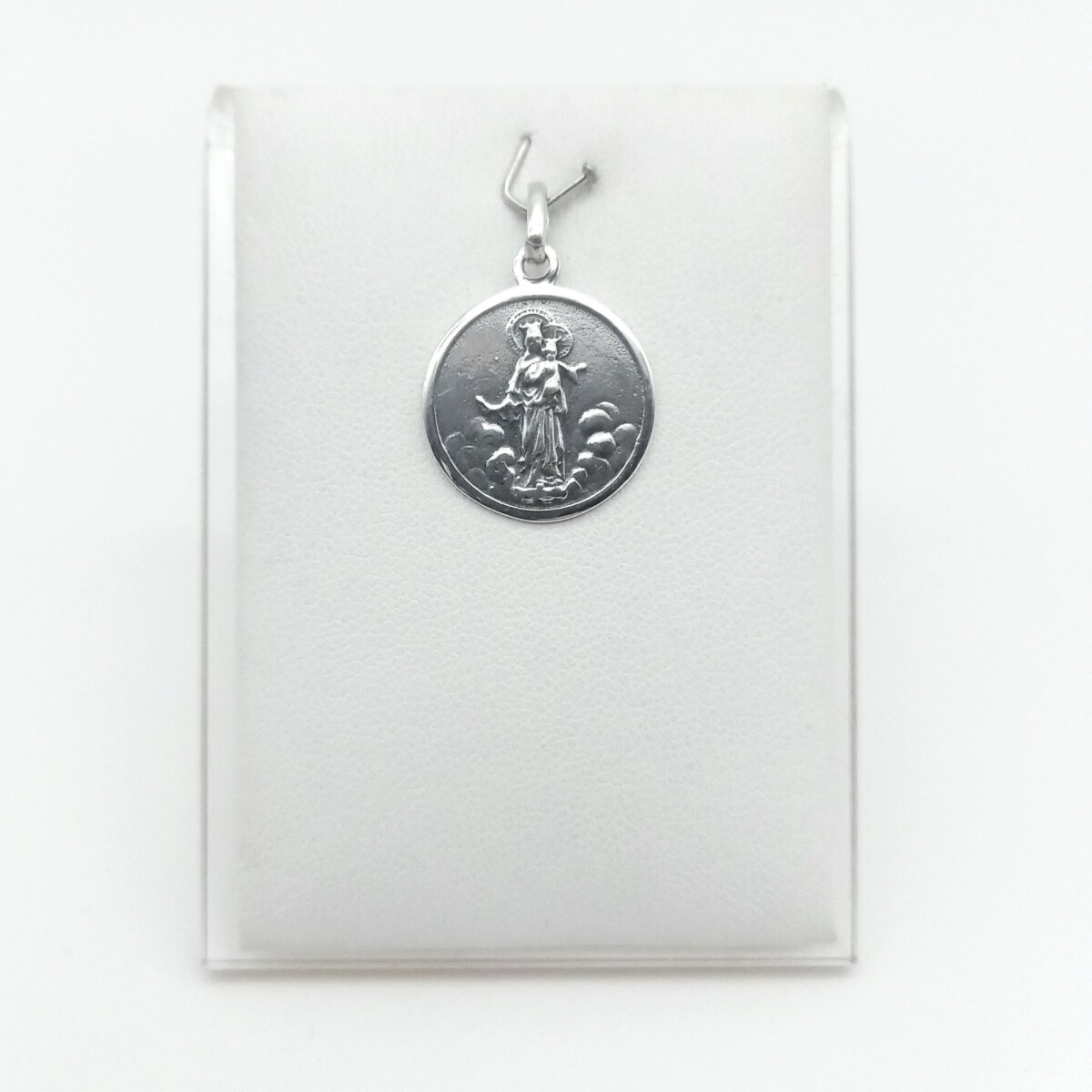 Medalla religiosa de plata 925, MARIA AUXILIADORA. 