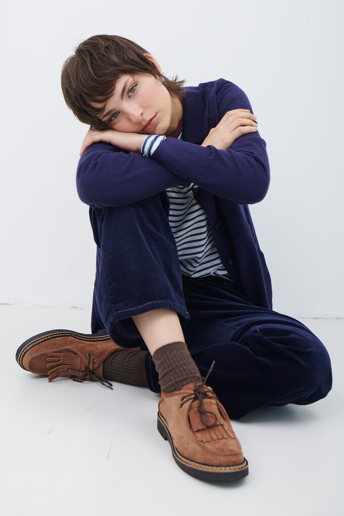 CARDIGAN LONG AZUL