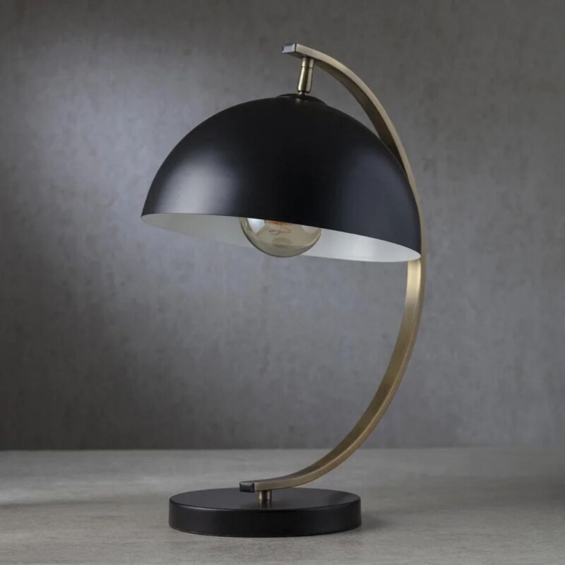 Lámpara de Mesa Negra Bissen 1 luz E27 Lámpara de Mesa Negra Bissen 1 luz E27