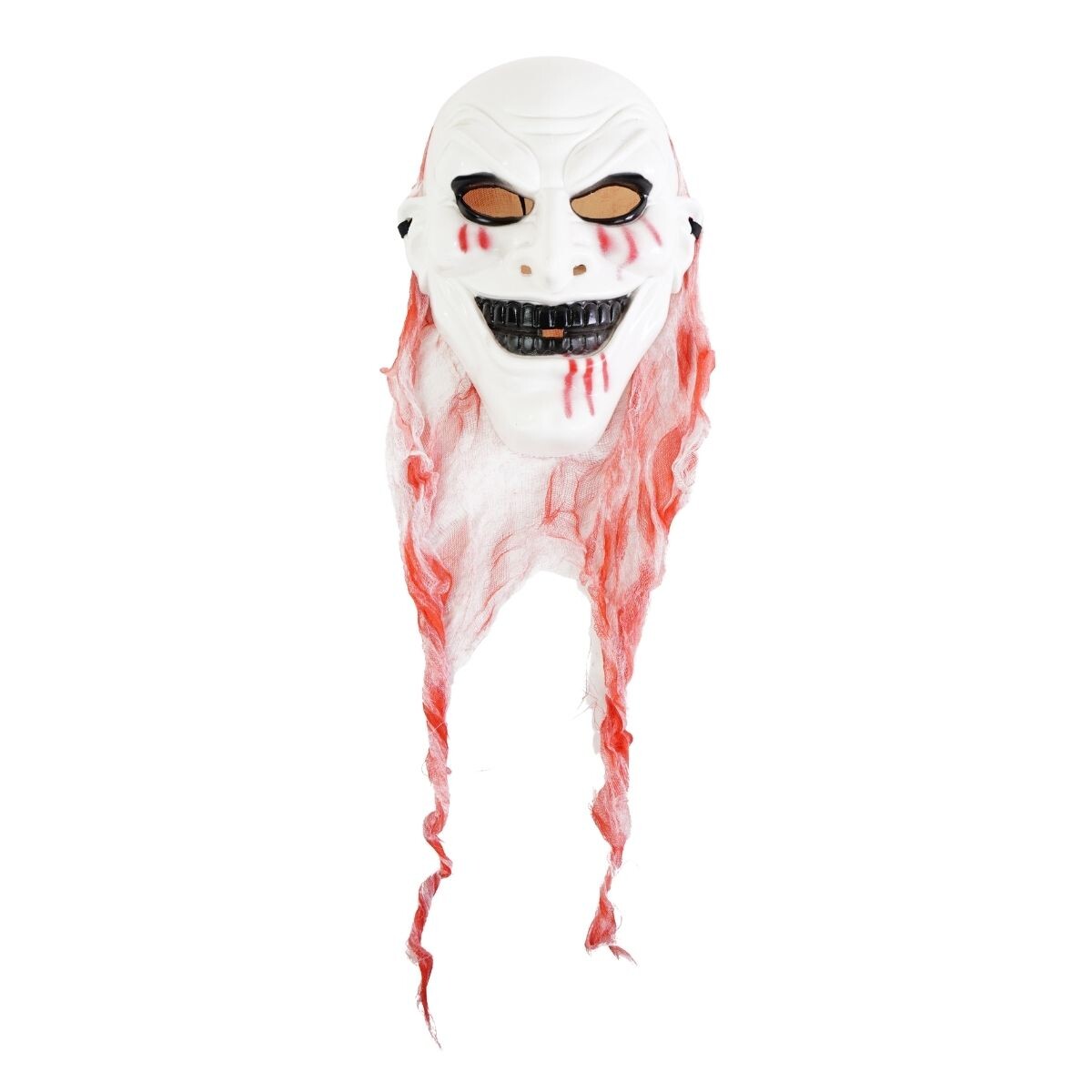 Mascara de Halloween payaso diabolico con tela y sangre 