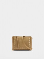Bolso Bandolera Con Tachuelas taupe