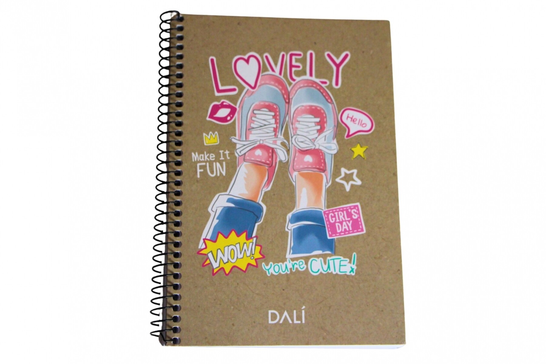 CUADERNO A5 DALI 70 HOJAS - TAPA LOVELY 