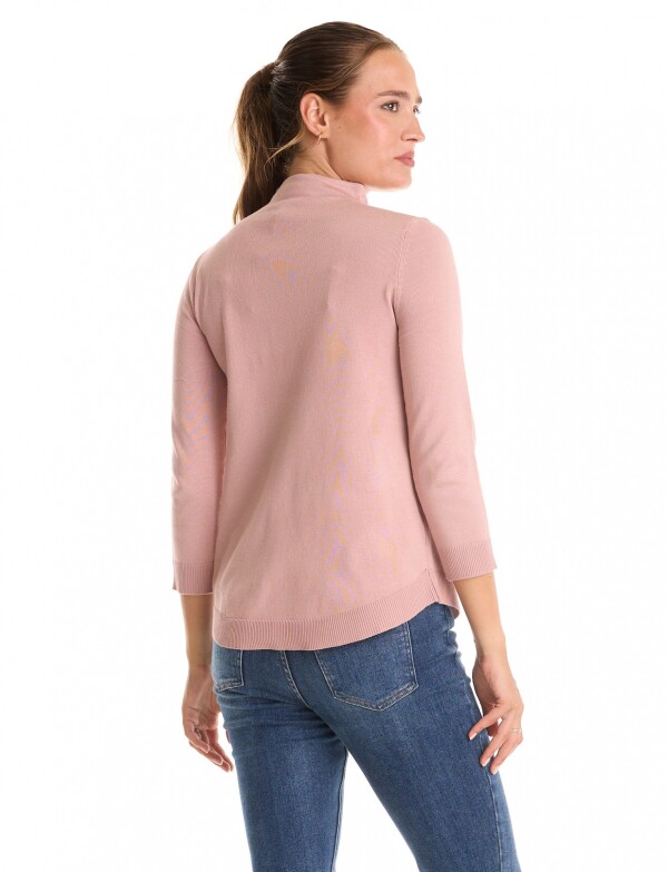 Buzo Cuello Alto ROSA OSCURO
