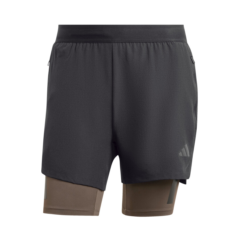 Short de Hombre Adidas 2 en 1 Power Workout Negro - Marrón