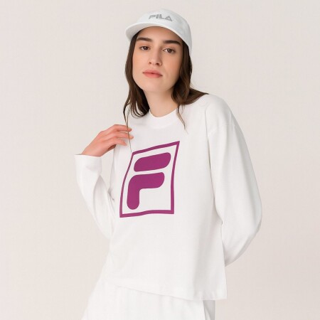 REMERA MUJER MANGA LARGA F-BOX FILA Blanco
