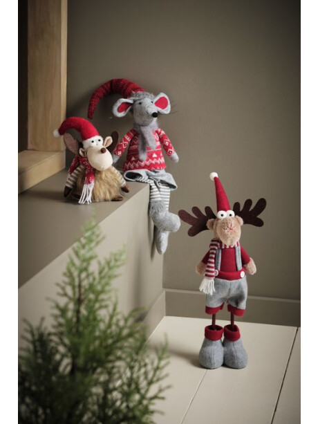 Ratón navideño GYLVE 67 cm, gris Ratón navideño GYLVE 67 cm, gris