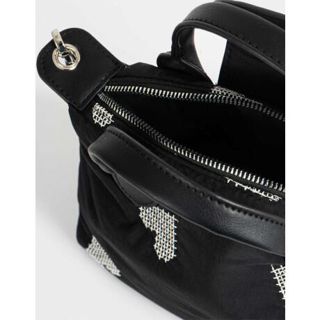 Cartera Mini City Corazones Negro