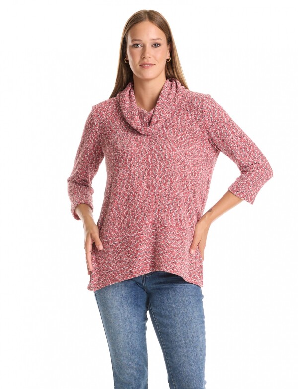 Buzo Cuello Volcado ROJO/MULTI