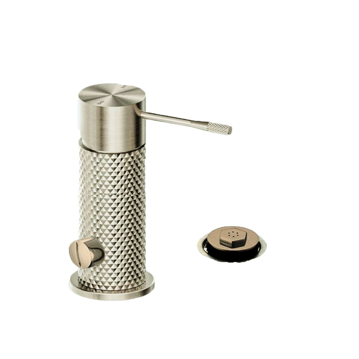 Griferia Bidet Con Transferencia Labrado En Brushed Nickel - Serie Signature 