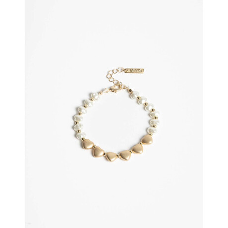 Pulseras Flexibles Perla Dorado