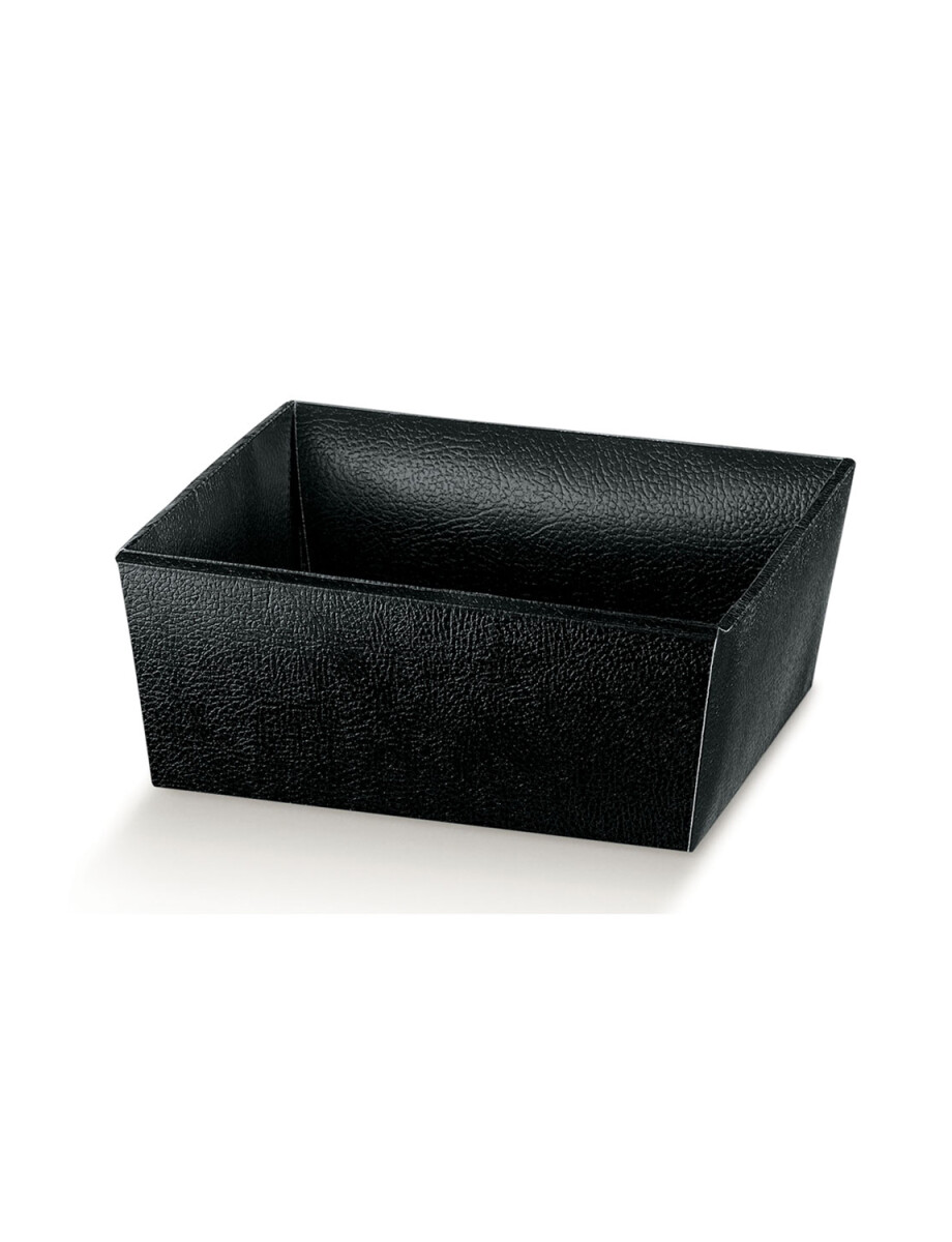 VASO CONICO 17X17X8 cm - PELLE NERO 