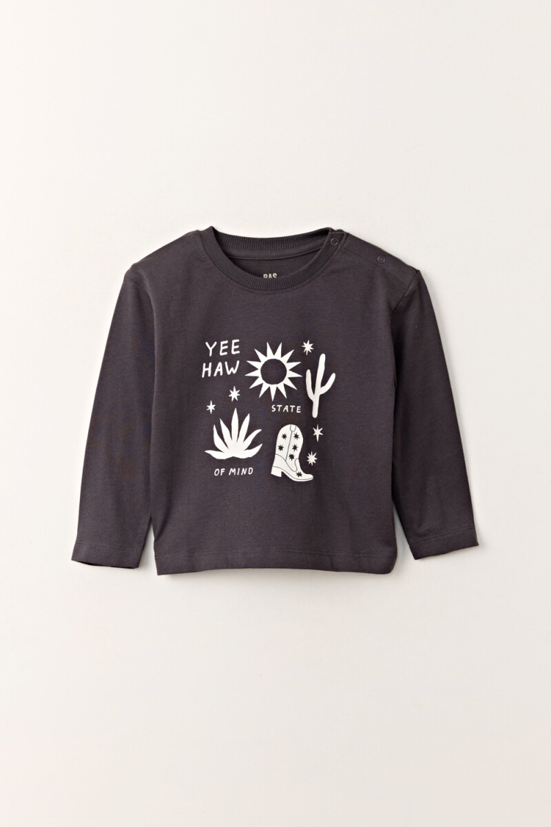 Remera estampa - Cowboy Gris Oscuro 