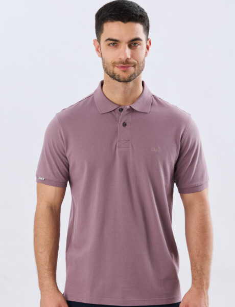 REMERA POLO LISA PIQUÉ Uva