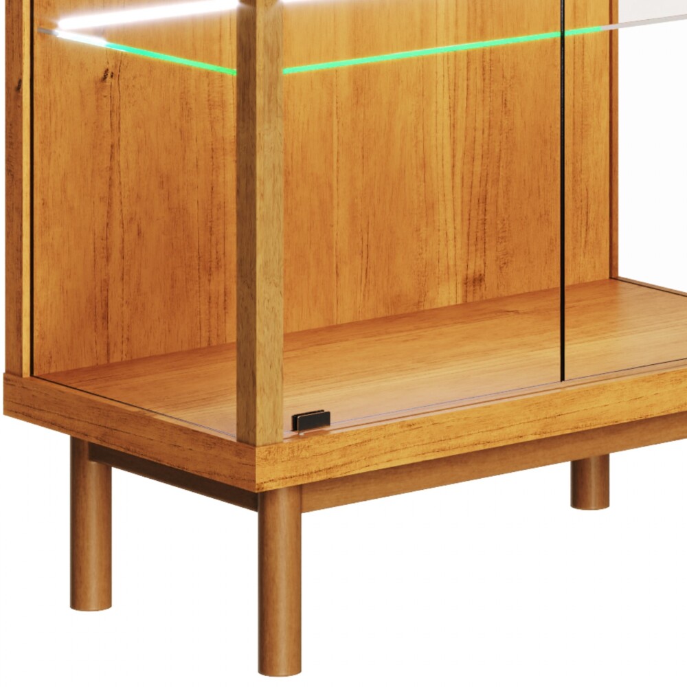 Cristalero con Luz LED DUNE - Linea Manhattan Natural