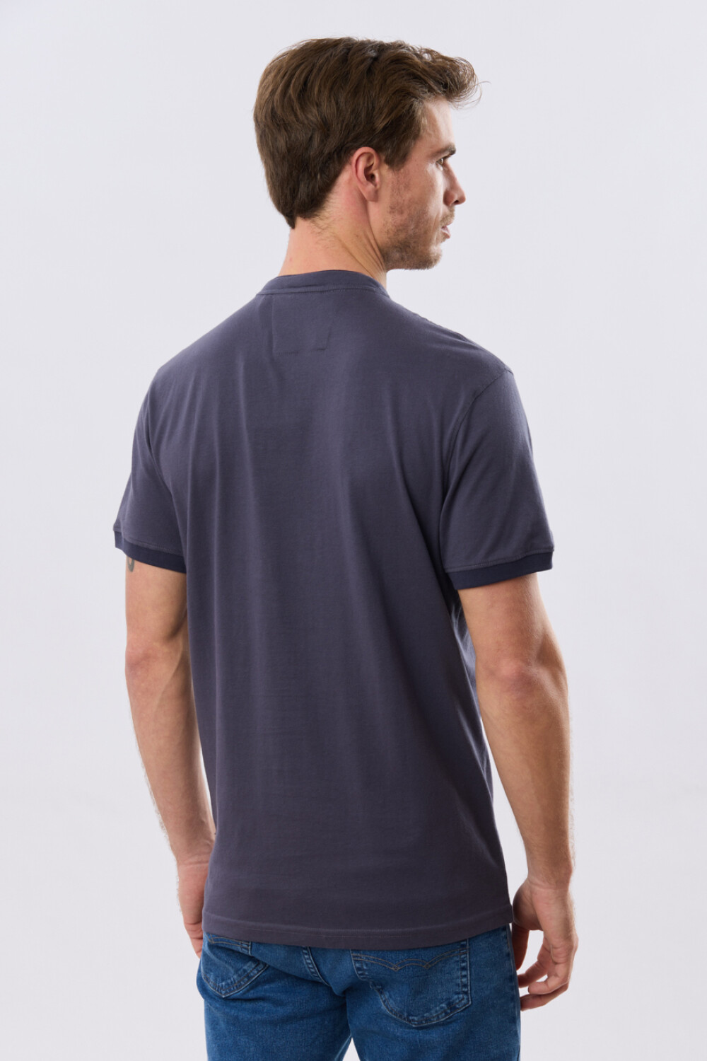 REMERA POLO CUELLO MAO Azul