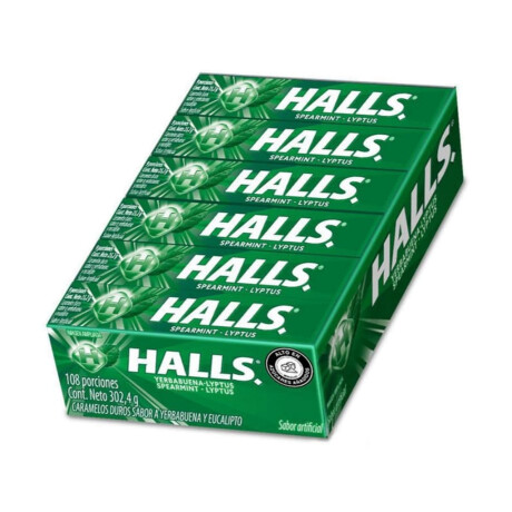 Pastillas HALLS X12 Unidades 25,2grs Yerbabuena