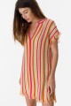 Poncho Hassan Crudo/Fucsia