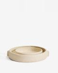 Centro de mesa Mireni de papel maché beige Ø 22,5 cm Centro de mesa Mireni de papel maché beige Ø 22,5 cm