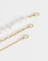 Chokers Con perlas Set De Chokers Con Perlas - Dorado
