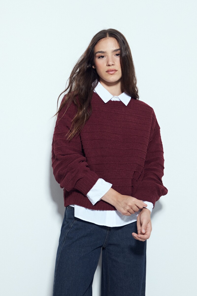 SWEATER RODO Bordó Merlot