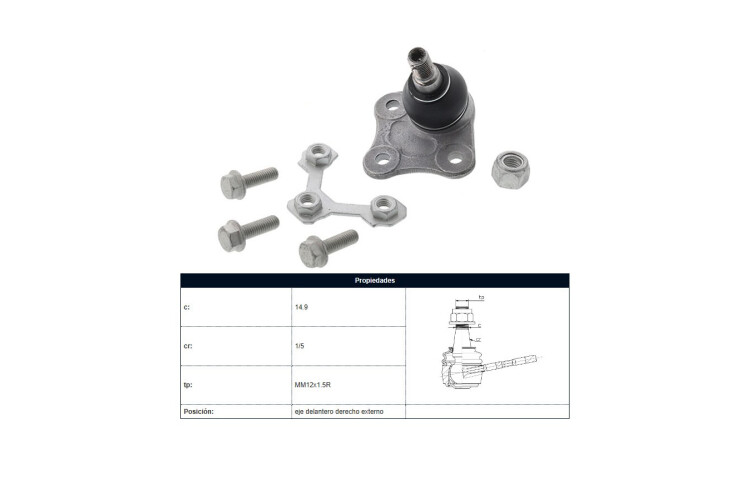 Rotula Del Audi A3, Volks Golf/Bora 96-25 Der Rotula Del Audi A3, Volks Golf/Bora 96-25 Der