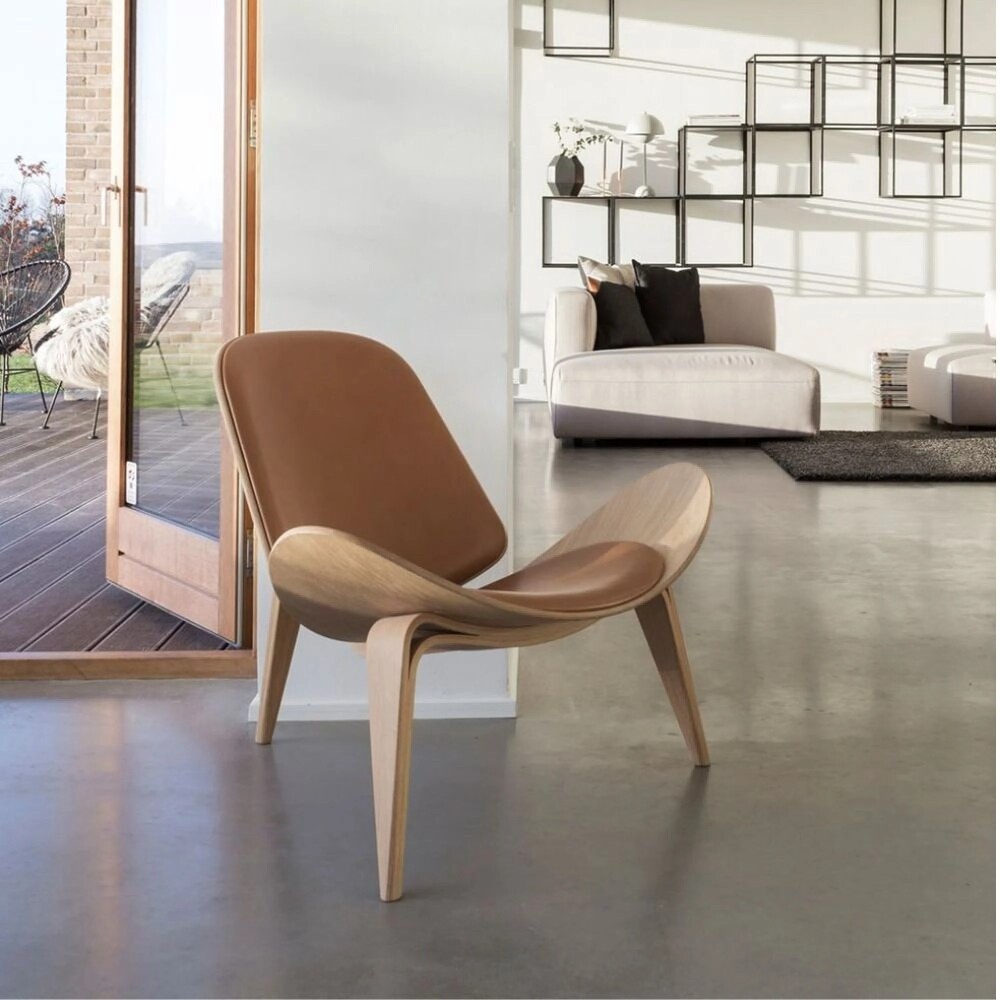 Butaca Shell Natural / Marron