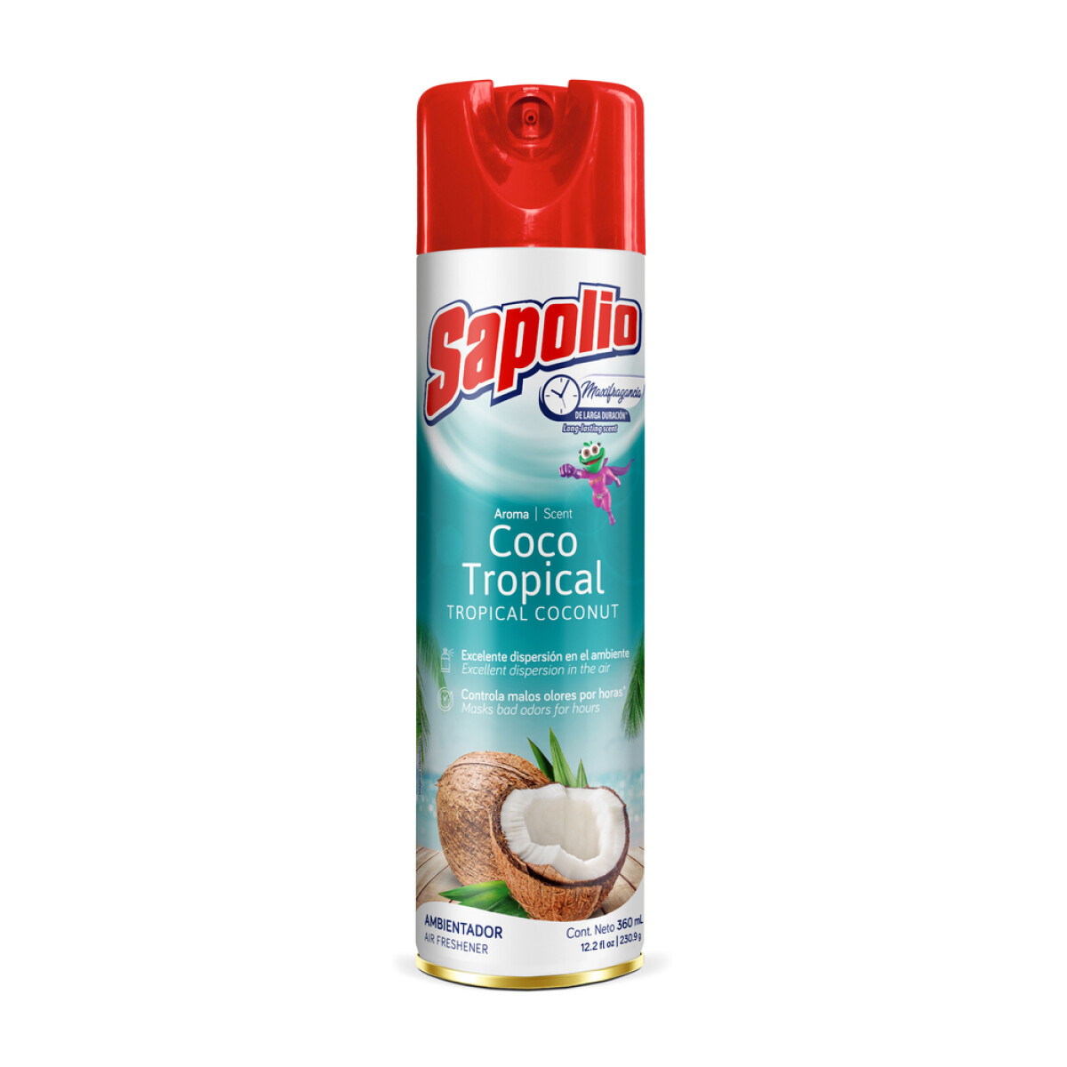 DESODORANTE AMBIENTE SAPOLIO AEROSOL 360 ML COCO 