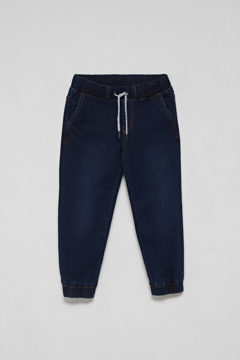 Pantalón jogger de jean Azul
