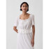 SS LACE TRIM SCOOP NK TOP NEW OFF WHITE
