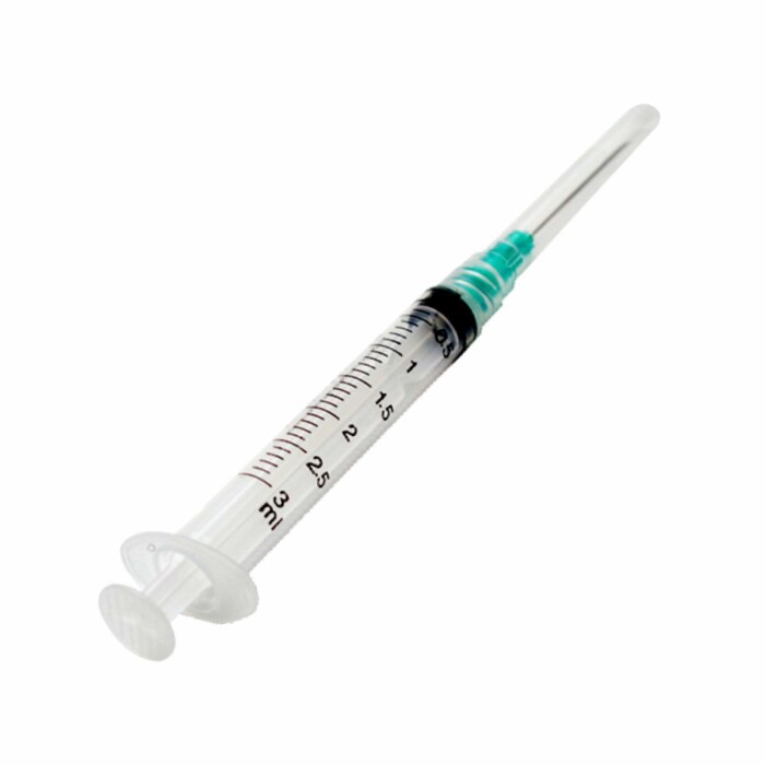 JERINGA 3ML C/AGUJA 21G X1½ A ROSCA WEGO única