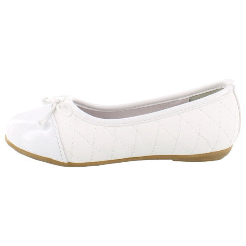 Ballerinas Infantiles Croco Kids con Puntera Blanco