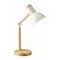 Lampara De Escritorio Portatil Nordica Madera Y Metal Blanco