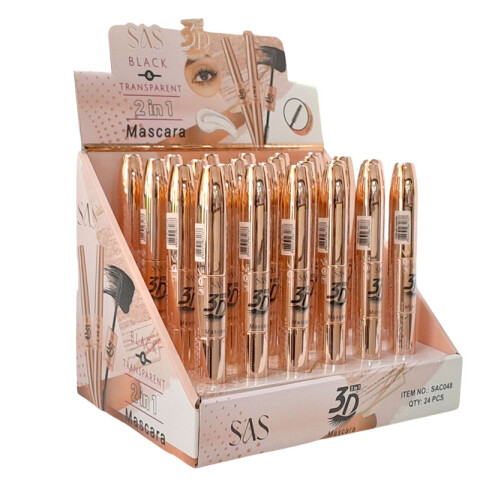 SAS Máscara de pestañas negro y transparente Sas Máscara De Pestañas Negro Y Transparente