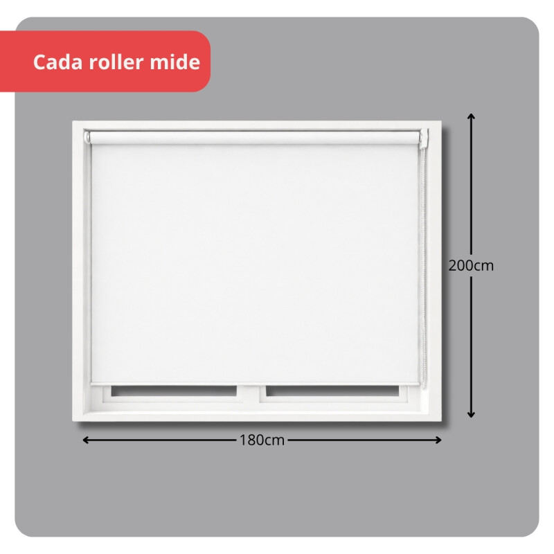 Set x2 Cortina roller blackout 180x200 cm BLANCO