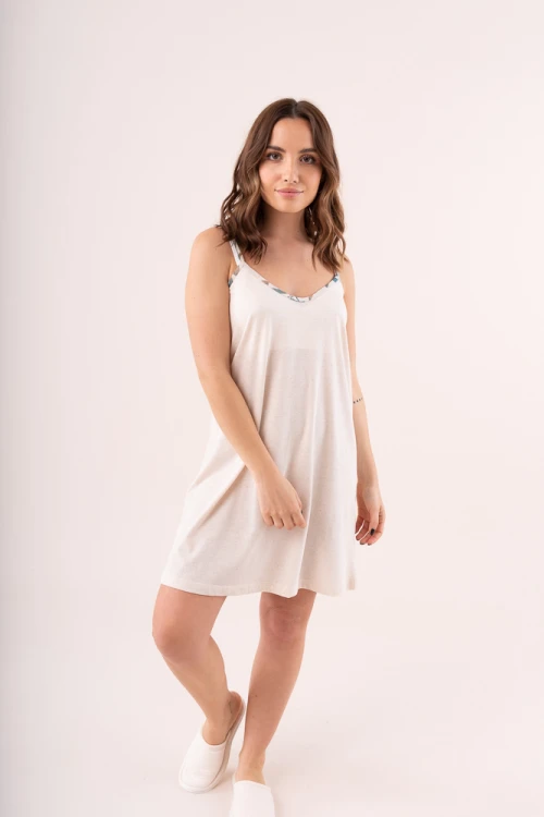 Camisón Bretel Fino Champagne