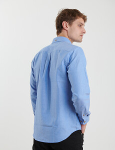 012587 CAMISA HARRINGTON LABEL Azul