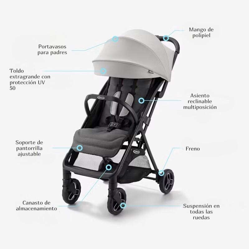 Coche Travel System Ready2Jet Compacto y Liviano Graco Con Base Coche Travel System Ready2Jet Compacto y Liviano Graco Con Base